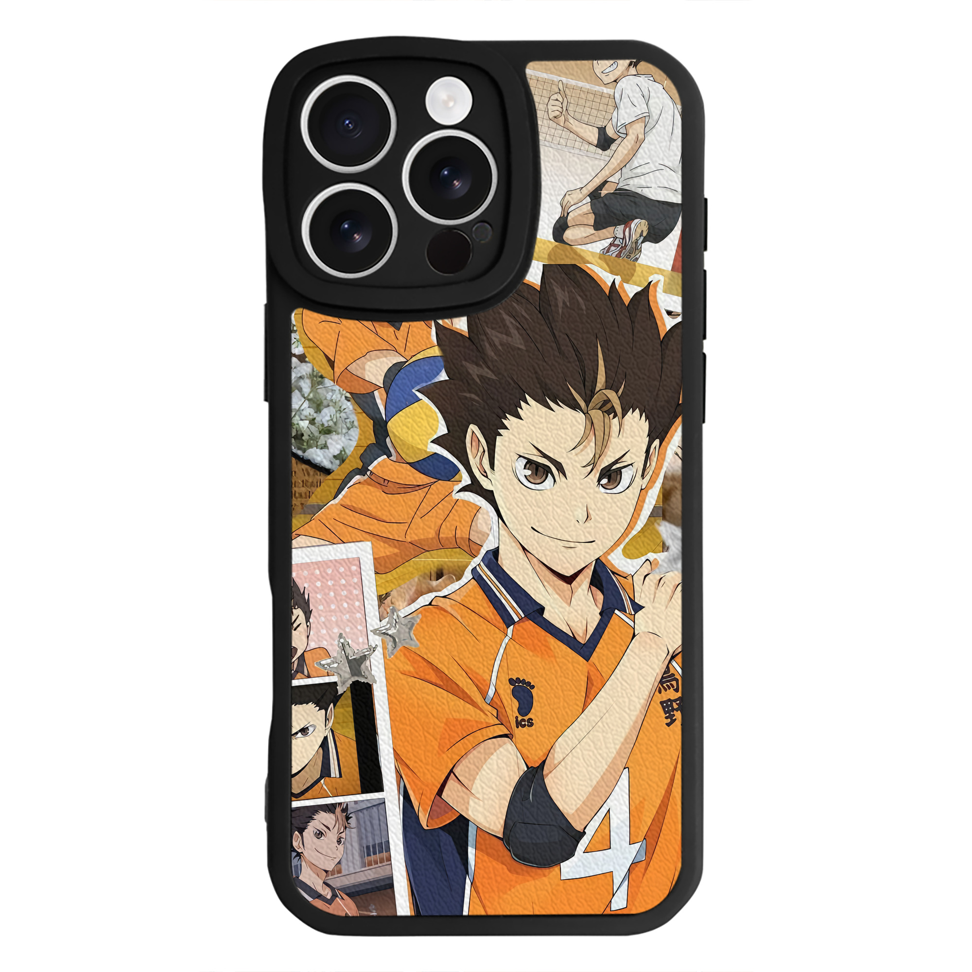 （画像用） ハイキュー!! Haikyu!! 【iPhone 16シリーズ対応】シリコンスマホケース（レザー調） 材質：シリコン